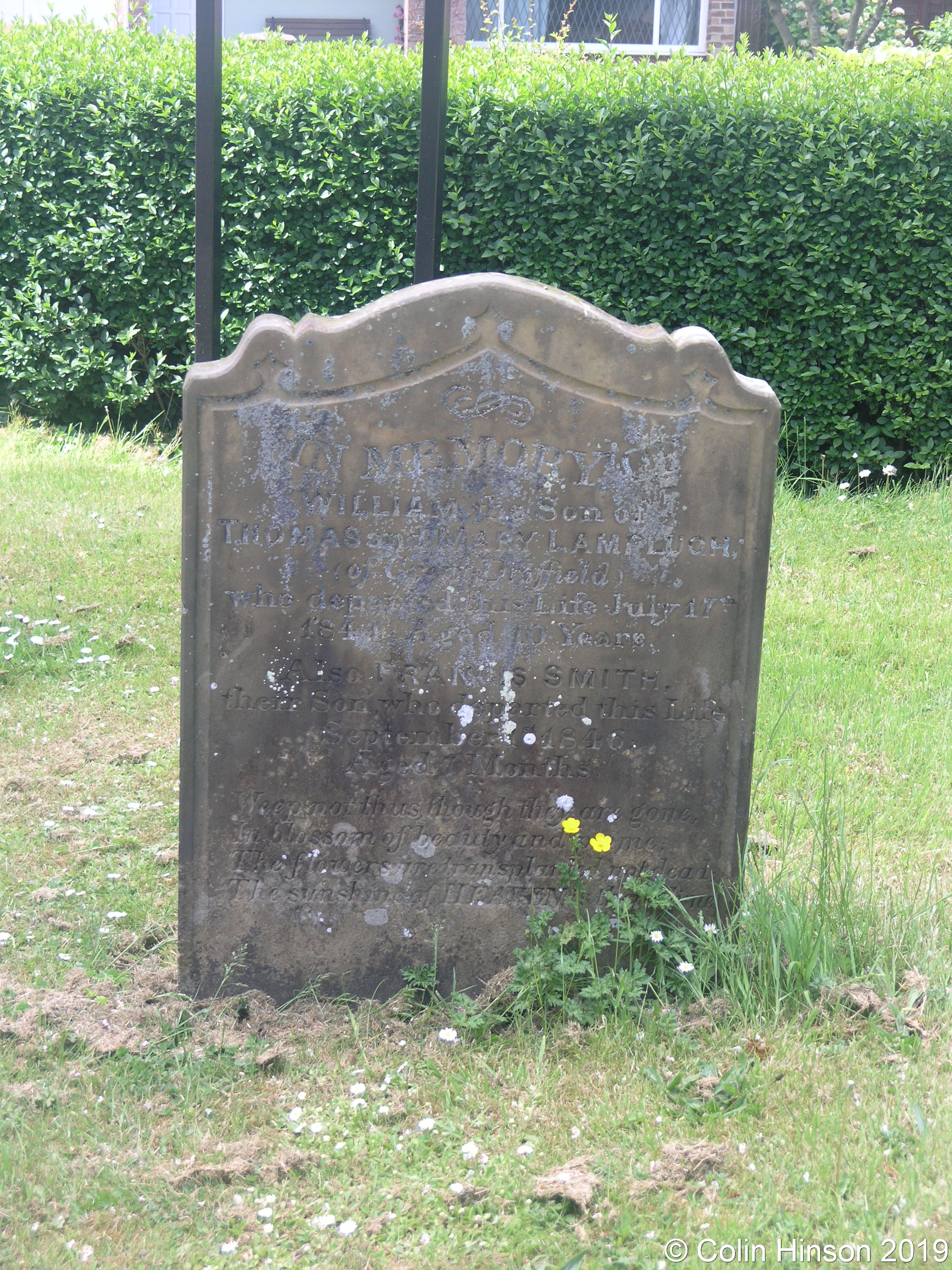 GENUKI: Little Driffield Churchyard gravestones etc., Yorkshire (East ...